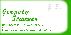 gergely stummer business card
